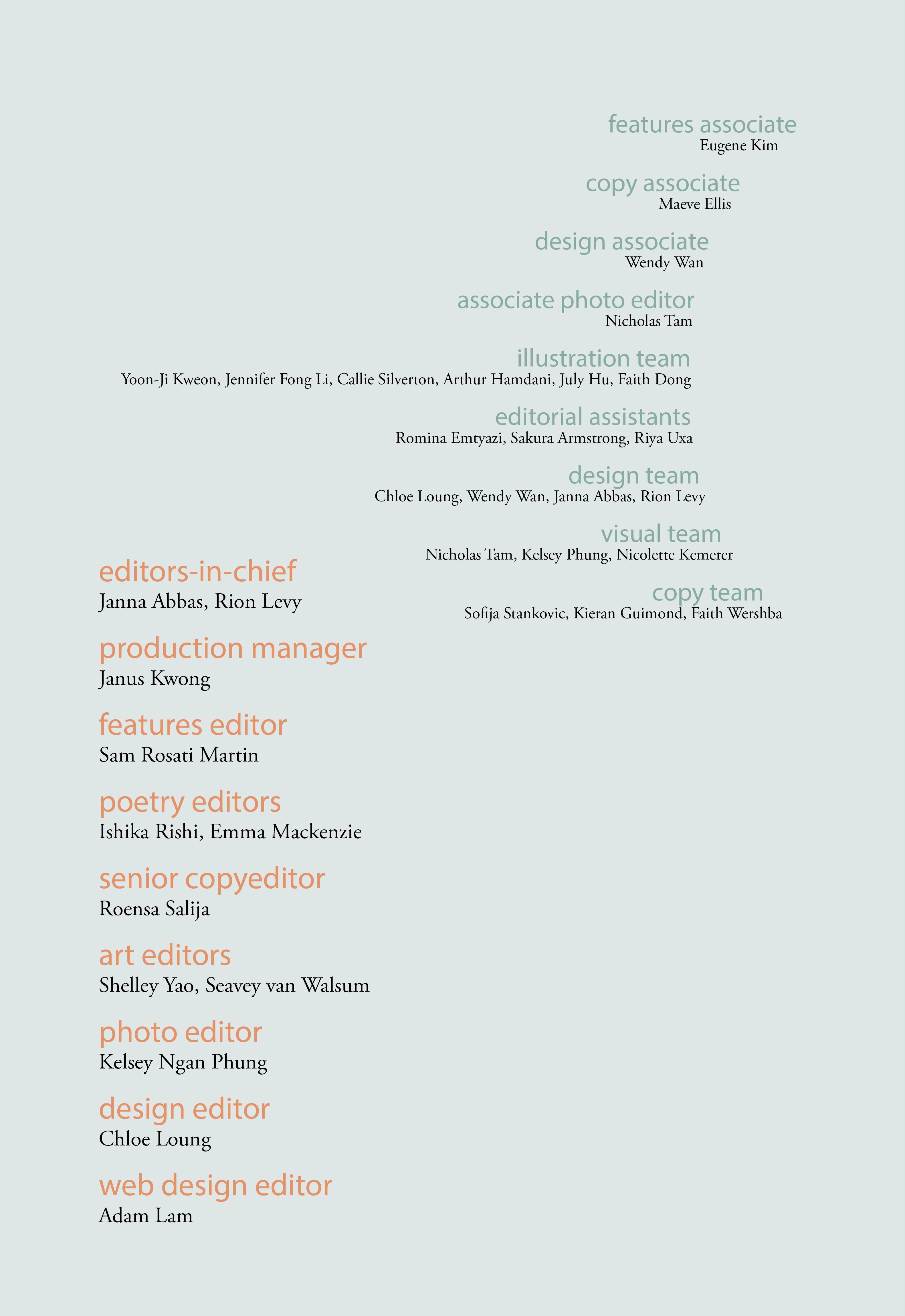 Credits For Fall 2022 Magazine Fluidity The Strand